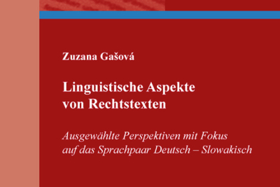 Nová publikácia: Linguistische Aspekte von Rechtstexten