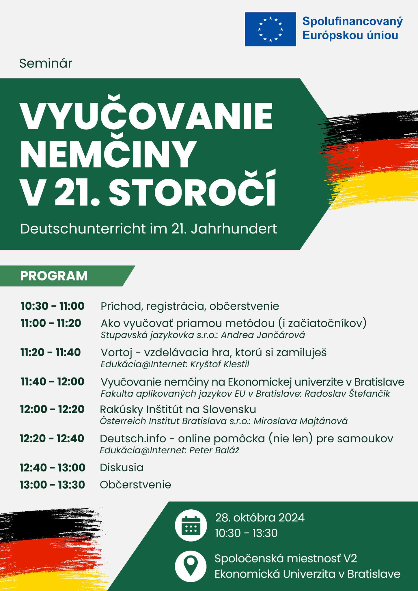 Seminár: Vyučovanie nemčiny v 21. storočí